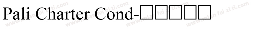 Pali Charter Cond字体转换